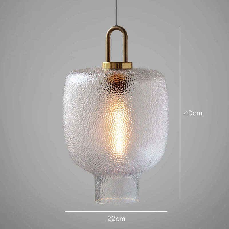Suspension en verre et laiton moderne | Éclairage rustique élégant