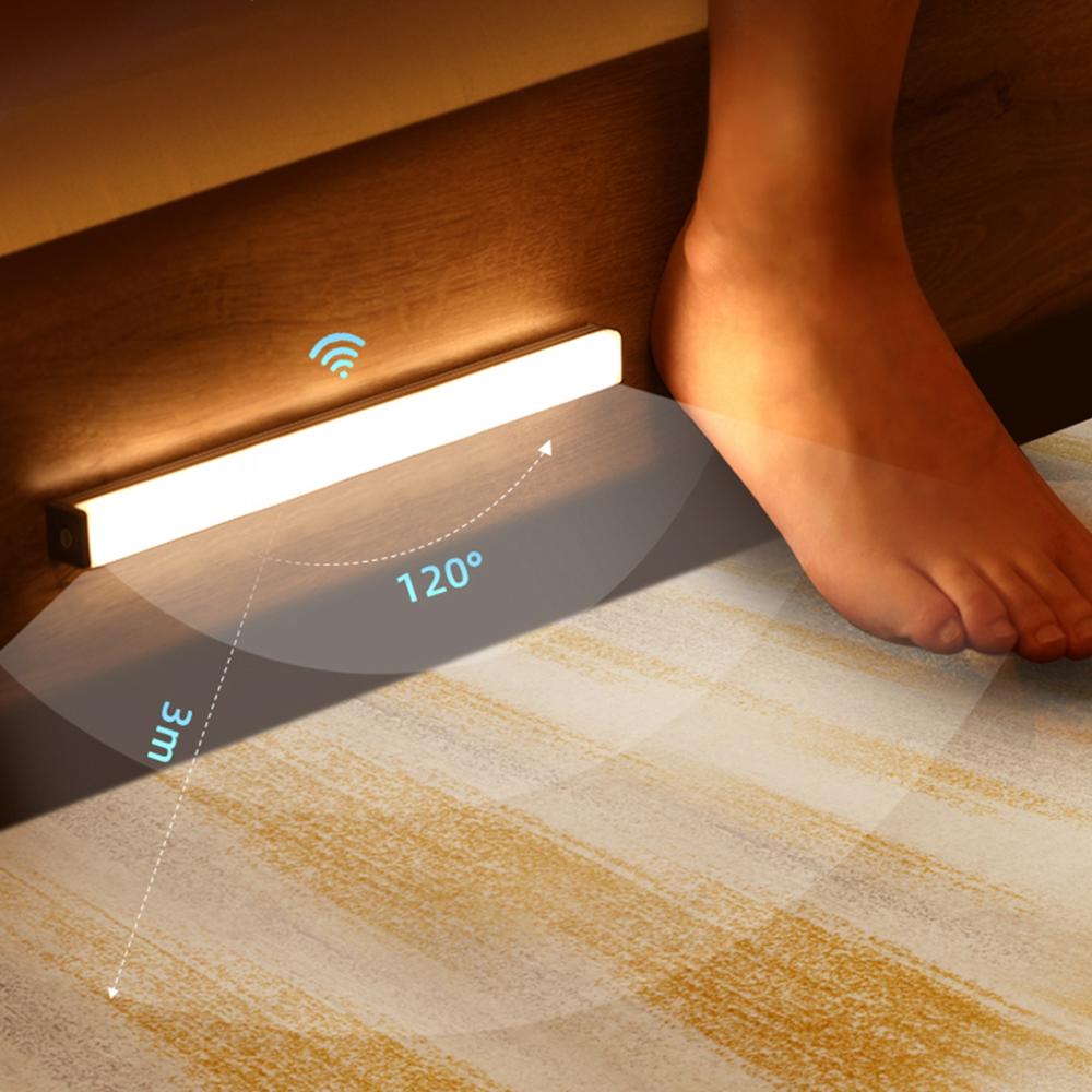 Veilleuse à détection de mouvement LED | Énergétiquement efficace, alimentée par piles ou USB