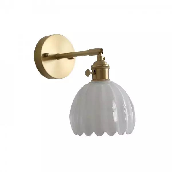 Lampe murale en verre fleur tulipe rétro