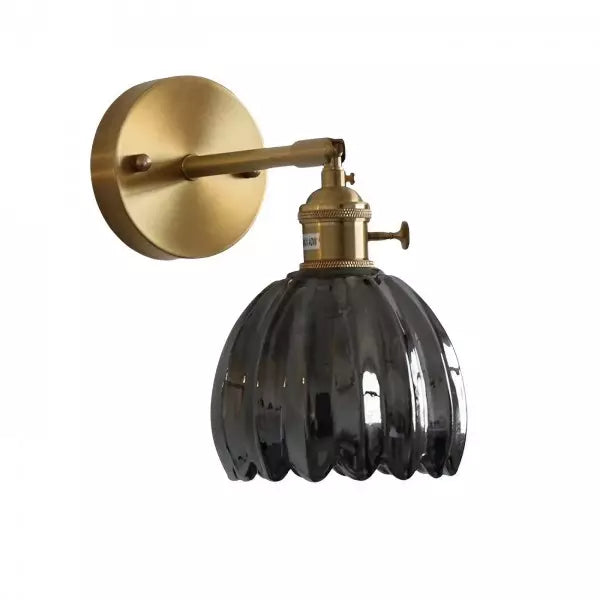 Lampe murale en verre fleur tulipe rétro