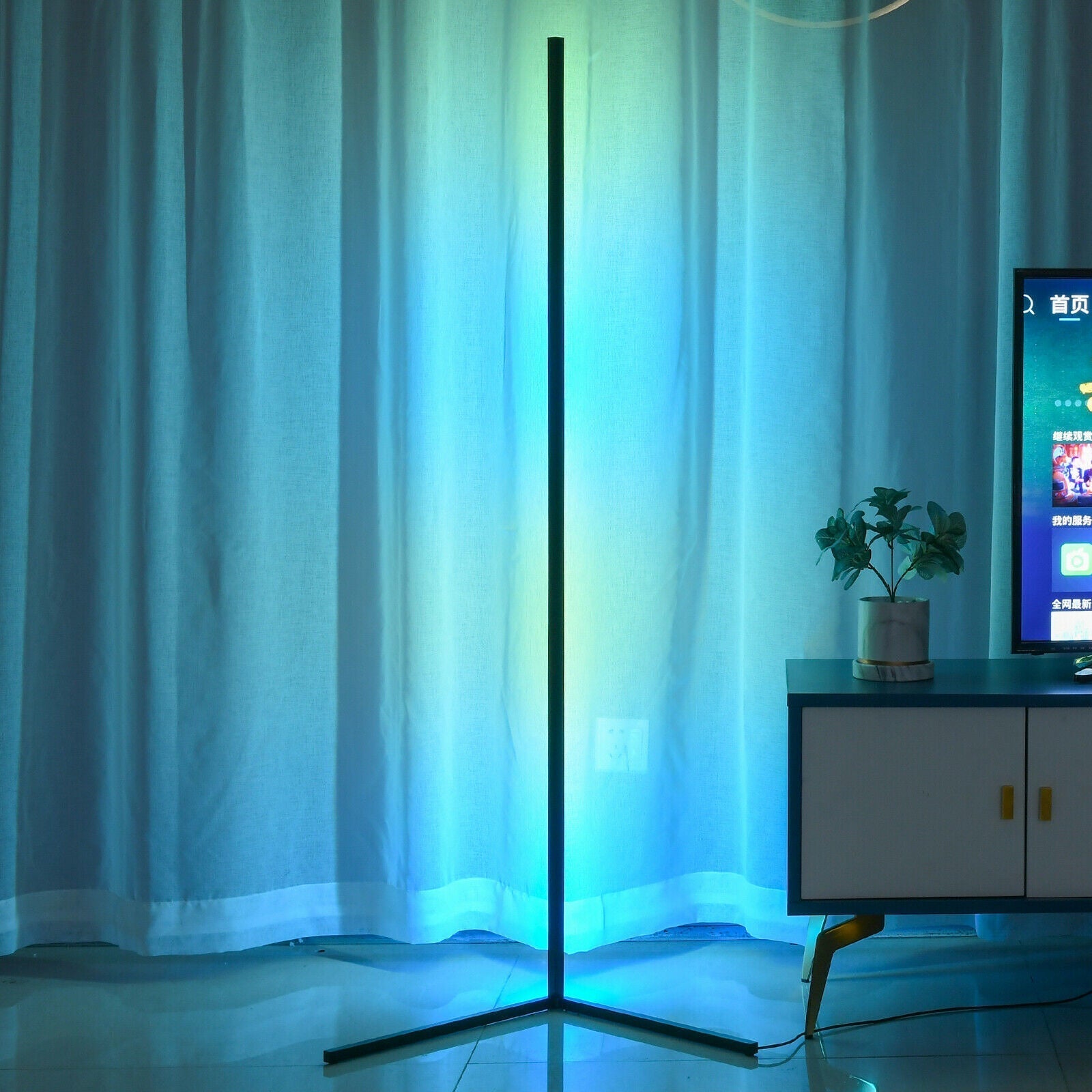 Lampes de sol RGB LED futuristes | Éclairage contrôlé par télécommande et application