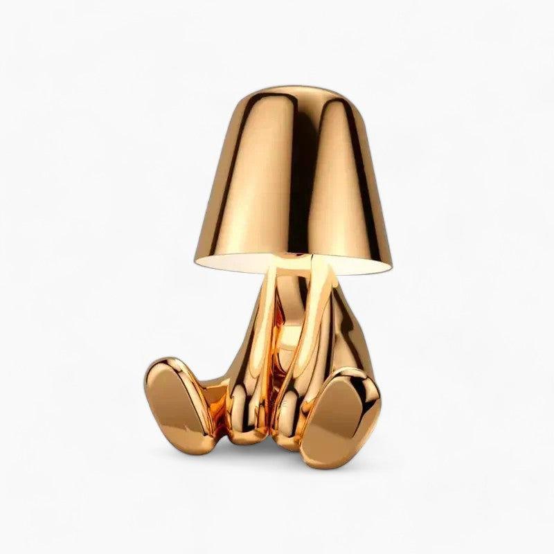 Lampes de table rechargeables USB dorées | Lampes en résine à intensité variable